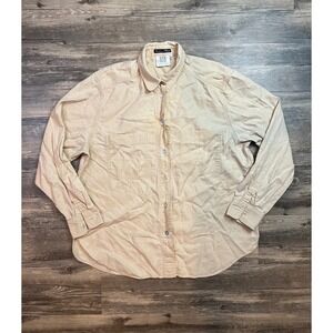 VTG Madeleine Cashmere Blend Womens Button Down US 10 Beige/Tan